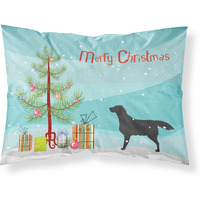 Caroline's Treasures Christmas Tree Black Labrador Retriever Merry Fabric Standard Pillowcase BB2926PILLOWCASE