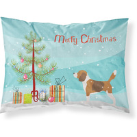 Caroline's Treasures Christmas Tree Beagle Merry Fabric Standard Pillowcase BB2928PILLOWCASE