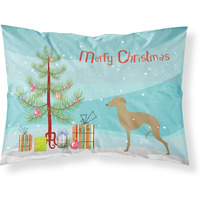 Caroline's Treasures Christmas Tree Italian Greyhound Merry Fabric Standard Pillowcase BB2932PILLOWCASE