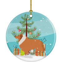 Caroline's Treasures Collie Dog Merry Christmas Tree Ceramic Ornament