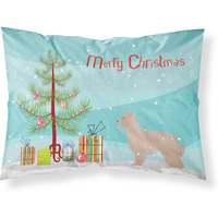 Caroline's Treasures Christmas Tree Pyrenean Shepherd Dog Merry Fabric Standard Pillowcase BB2936PILLOWCASE