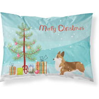 Caroline's Treasures Christmas Tree Corgi Merry Fabric Standard Pillowcase BB2938PILLOWCASE
