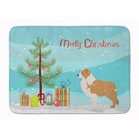"Caroline's Treasures Red Border Collie Merry Christmas Tree Floor Mat, 19"" x 27"", Multicolor"