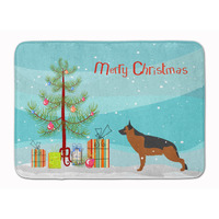 "Caroline's Treasures German Shepherd Merry Christmas Tree Floor Mat, 19"" x 27"", Multicolor"