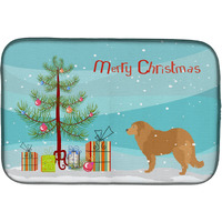 "Caroline's Treasures Caucasian Shepherd Dog Merry Christmas Tree Dish Drying Mat, 14 X 21"