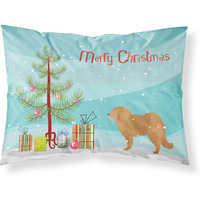Caroline's Treasures Christmas Tree Caucasian Shepherd Dog Merry Fabric Standard Pillowcase BB2943PILLOWCASE