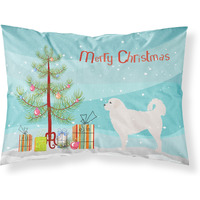 Caroline's Treasures Christmas Tree Polish Tatra Sheepdog Merry Fabric Standard Pillowcase BB2945PILLOWCASE