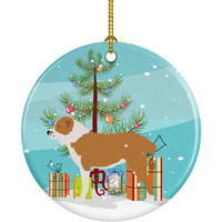 Caroline's Treasures Central Asian Shepherd Dog Merry Christmas Tree Ceramic Ornament