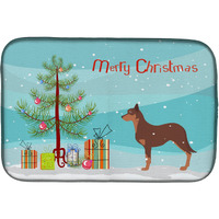 "Caroline's Treasures Australian Kelpie Dog Tree Dish Drying Mat, 14"" x 21"""
