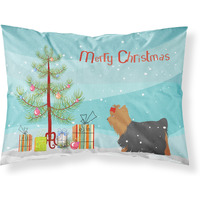Caroline's Treasures Christmas Tree Yorkshire Terrier Yorkie Merry Fabric Standard Pillowcase BB2952PILLOWCASE