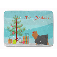 "Caroline's Treasures Yorkshire Terrier Yorkie Christmas Tree Floor Mat, 19"" x 27"", Multicolor"