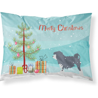 Caroline's Treasures Christmas Tree Lowchen Merry Fabric Standard Pillowcase BB2953PILLOWCASE