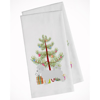 Maltese Merry Christmas Tree White Kitchen Towel Set of 2