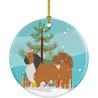 "Caroline's Treasures Pekingese Merry Christmas Tree Ceramic Ornament, Multicolor"