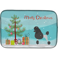 "Caroline's Treasures Poodle Merry Christmas Tree Dish Drying Mat, 14"" x 21"""