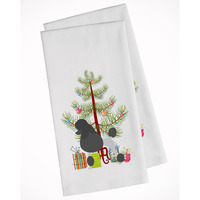 Poodle Merry Christmas Tree White Kitchen Towel Set of 2