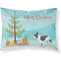 Caroline's Treasures Christmas Tree French Bulldog Merry Fabric Standard Pillowcase BB2959PILLOWCASE