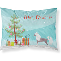 Caroline's Treasures Christmas Tree Chinese Crested Merry Fabric Standard Pillowcase BB2961PILLOWCASE