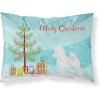 Caroline's Treasures Christmas Tree Bichon Frise Merry Fabric Standard Pillowcase BB2963PILLOWCASE