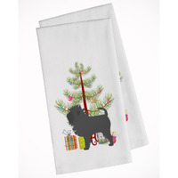 Affenpinscher Merry Christmas Tree White Kitchen Towel Set of 2