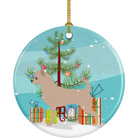 "Caroline's Treasures Chihuahua Merry Christmas Tree Ceramic Ornament, Multicolor"