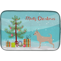 "Caroline's Treasures Chihuahua Merry Christmas Tree Dish Drying Mat, 14"" x 21"""