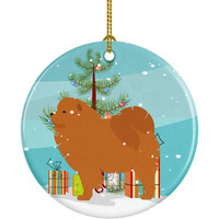 Caroline's Treasures Chow Merry Christmas Tree Ceramic Ornament