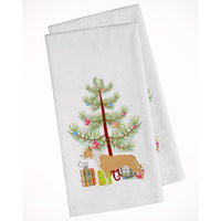 Staffordshire Bull Terrier Merry Christmas Tree White Kitchen Towel Set of 2