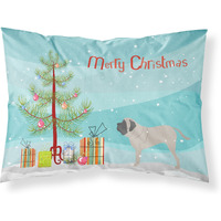 Caroline's Treasures Christmas Tree English Mastiff Merry Fabric Standard Pillowcase BB2974PILLOWCASE