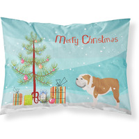 Caroline's Treasures Christmas Tree English Bulldog Merry Fabric Standard Pillowcase BB2980PILLOWCASE