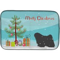 "Caroline's Treasures Puli Merry Christmas Tree Dish Drying Mat, 14"" x 21"""