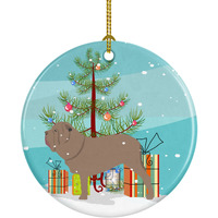 Caroline's Treasures Neapolitan Mastiff Merry Christmas Tree Ceramic Ornament