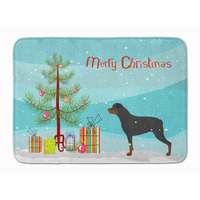 "Caroline's Treasures Rottweiler Merry Christmas Tree Floor Mat, 19"" x 27"", Multicolor"