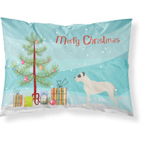 Caroline's Treasures Christmas Tree Dogo Argentino Merry Fabric Standard Pillowcase BB2985PILLOWCASE