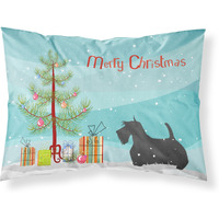 Caroline's Treasures Christmas Tree Scottish Terrier Merry Fabric Standard Pillowcase BB2987PILLOWCASE