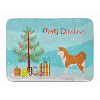 "Caroline's Treasures Akita Merry Christmas Tree Floor Mat, 19"" x 27"", Multicolor"