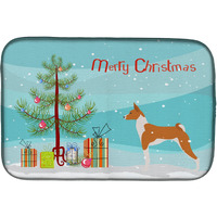 "Caroline's Treasures Basenji Tree Dish Drying Mat, 14"" x 21"", Multicolor"