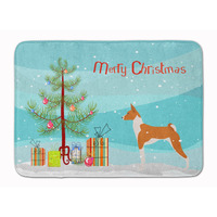 "Caroline's Treasures Basenji Merry Christmas Tree Floor Mat, 19"" x 27"", Multicolor"