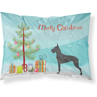 Caroline's Treasures Christmas Tree Dane Merry Fabric Standard Pillowcase BB2993PILLOWCASE