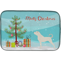 "Caroline's Treasures Anatolian Shepherd Merry Christmas Tree Dish Drying Mat, 14"" x 21"""