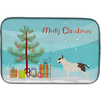"Caroline's Treasures Bull Terrier Merry Christmas Tree Dish Drying Mat, 14 x 21"
