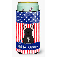 "Caroline's Treasures BB3004TBC Patriotic USA French Bulldog Brindle Tall Boy Hugger cold-beverage-koozies, Multicolor"