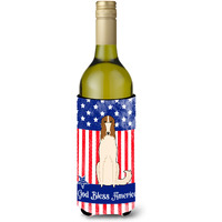 "Caroline's Treasures BB3018LITERK Patriotic USA Borzoi Wine Bottle Hugger cold-beverage-koozies, 750 ml, Multicolor"