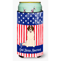 "Caroline's Treasures BB3022TBC Patriotic USA Moscow Watchdog Tall Boy Hugger cold-beverage-koozies, Multicolor"