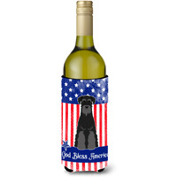 "Caroline's Treasures BB3027LITERK USA Standard Schnauzer Black Wine Bottle Hugger cold-beverage-koozies, 750 ml, Multicolor"
