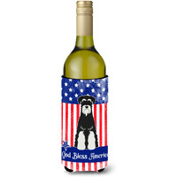 "Caroline's Treasures BB3028LITERK Standard Schnauzer Salt Pepper Wine Bottle Hugger cold-beverage-koozies, 750 ml, Multicolor"