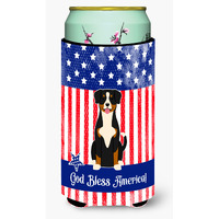"Caroline's Treasures BB3033TBC Patriotic USA Entlebucher Tall Boy Hugger cold-beverage-koozies, Multicolor"