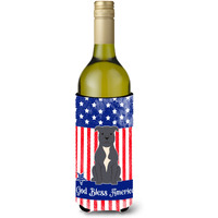 "Caroline's Treasures BB3041LITERK USA Staffordshire Bull Terrier Wine Bottle Hugger cold-beverage-koozies, 750 ml, Multicolor"
