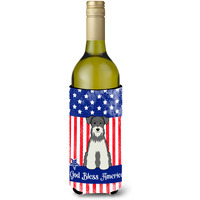 "Caroline's Treasures BB3049LITERK Miniature Schanuzer Salt Pepper Wine Bottle Hugger cold-beverage-koozies, 750 ml, Multicolor"