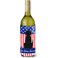 "Caroline's Treasures BB3052LITERK Patriotic USA Black Labrador Wine Bottle Hugger cold-beverage-koozies, 750 ml, Multicolor"